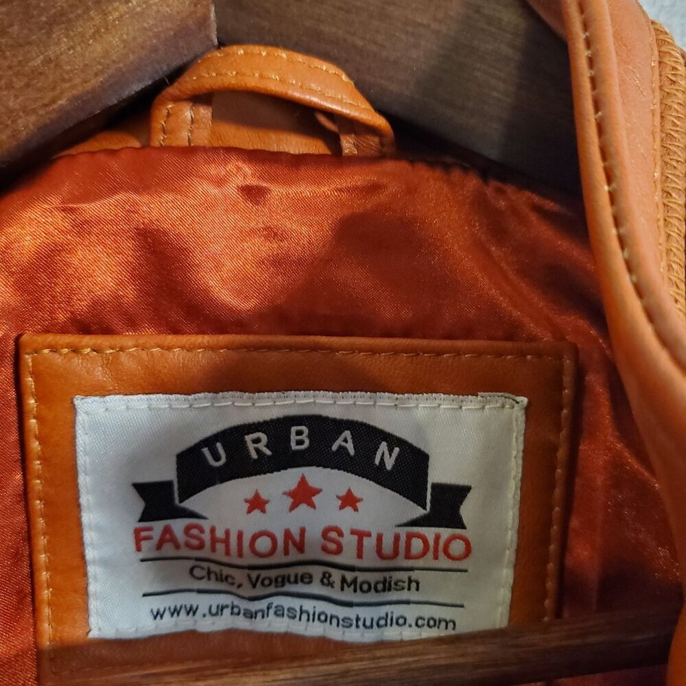 Urban Fashion Studios Eva Women’s 100% Real Tobacco Leather Sport Jacket XS - Picture 16 of 16